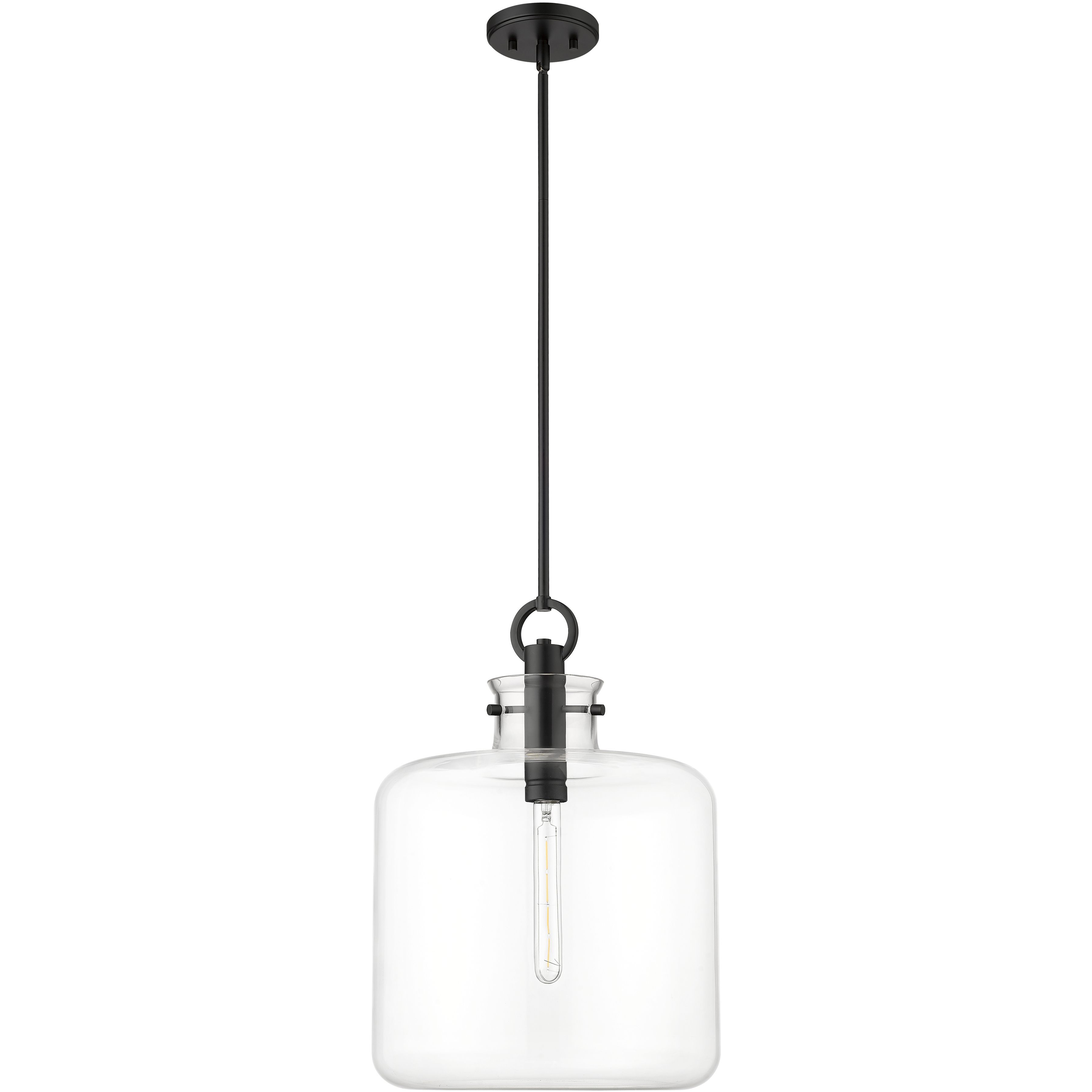 Hayloft 1 Light 14.2 inch Matte Black Pendant Ceiling Light